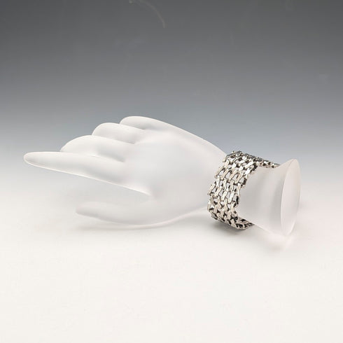 1975年英國復古純銀門形手鐲,57克,PM