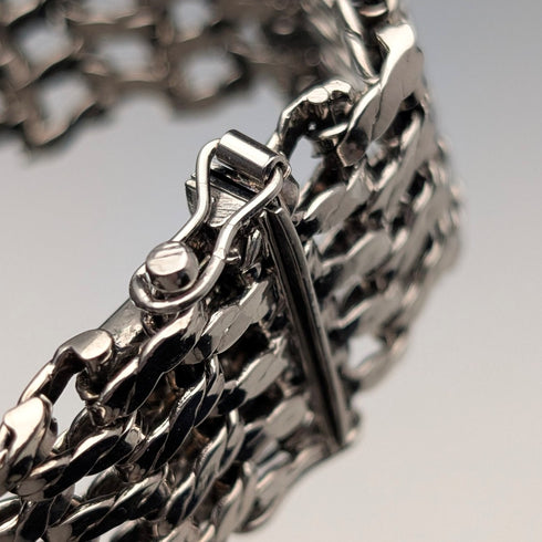 1975年英國復古純銀門形手鐲,57克,PM