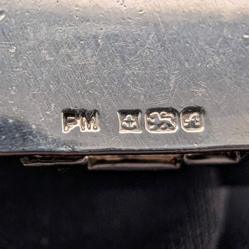 1975年英國復古純銀門形手鐲,57克,PM