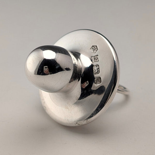 British Vintage Sterling Silver Pacifier, 19g, Carr's of Sheffield