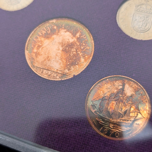 1970 年英國十進制前硬幣,8 枚一套,皇家鑄幣廠