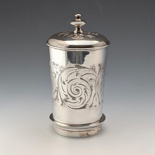 Antique British silver-plated filter (part of a coffee machine?)