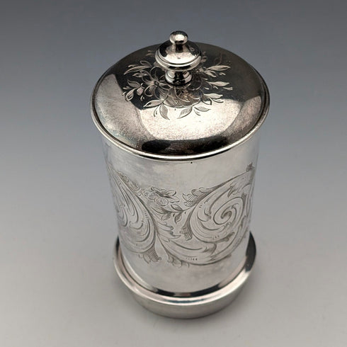 Antique British silver-plated filter (part of a coffee machine?)