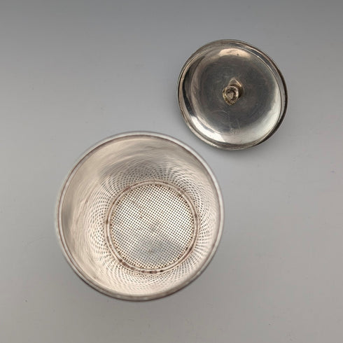 Antique British silver-plated filter (part of a coffee machine?)
