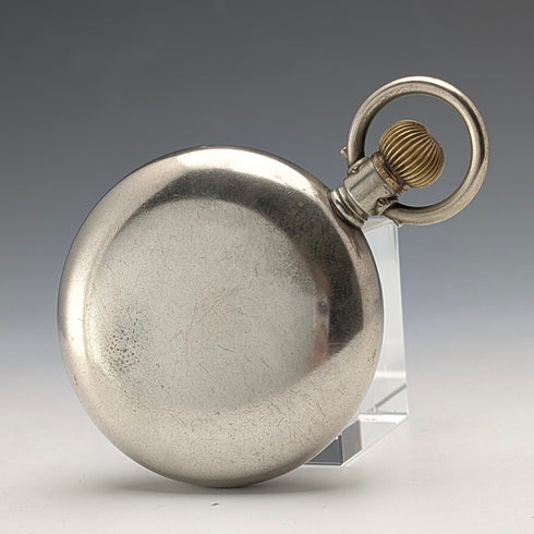 約1906年產歐米茄古董懷錶,直徑58毫米,鐵路懷錶,合金錶殼,走時良好