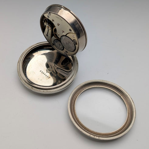 約1906年產歐米茄古董懷錶,直徑58毫米,鐵路懷錶,合金錶殼,走時良好