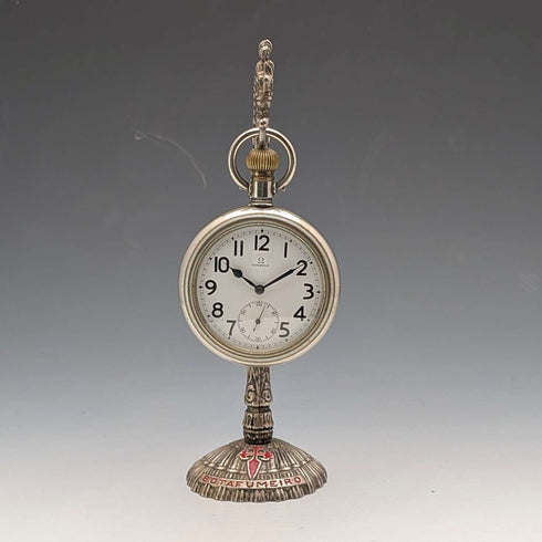 Vintage Spanish Botafumeiro Lantern-Shaped Metal Pocket Watch Holder