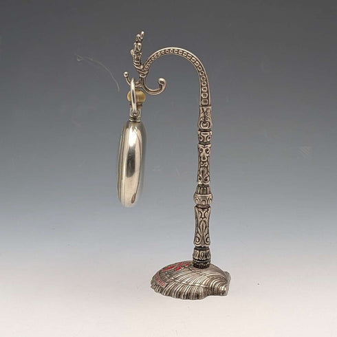 Vintage Spanish Botafumeiro Lantern-Shaped Metal Pocket Watch Holder