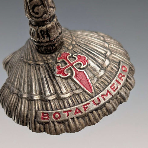 Vintage Spanish Botafumeiro Lantern-Shaped Metal Pocket Watch Holder