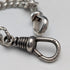 British Vintage Sterling Silver Fancy Link Double Albert Chain, 35g, Sterling Silver Medal Fob