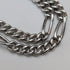British Vintage Sterling Silver Fancy Link Double Albert Chain, 35g, Sterling Silver Medal Fob