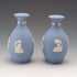 A pair of vintage Wedgwood Jasperware vases.