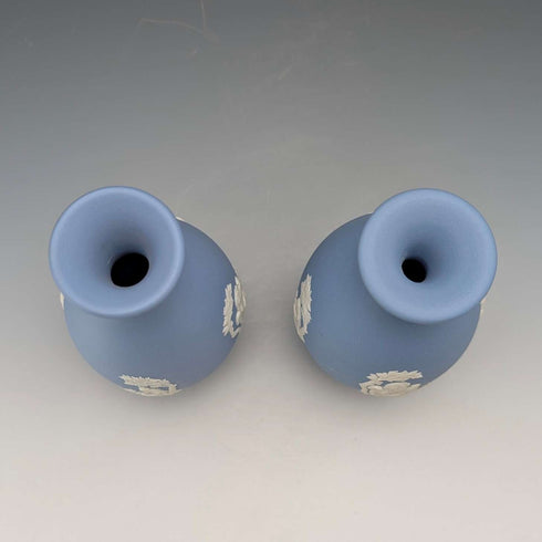A pair of vintage Wedgwood Jasperware vases.