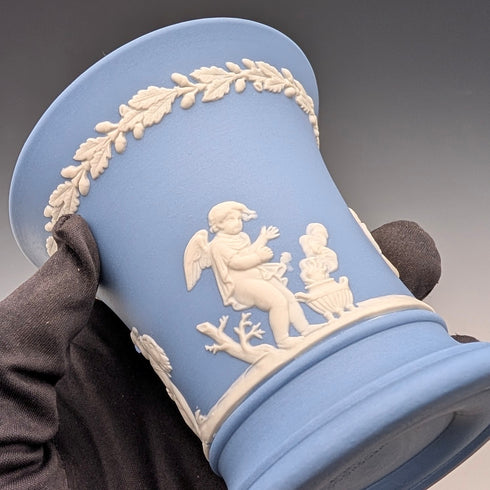 Pair of British Vintage Wedgwood Jasperware Cup Vases