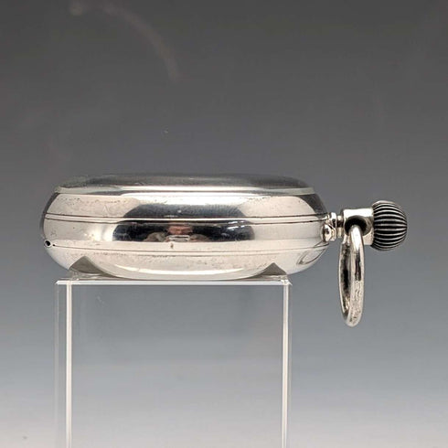 1899 British antique JW Benson BANK pocket watch, sterling silver open face, in good working order