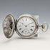 Antique Longines pocket watch, circa 1912, floral decoration, silver-sided hunter case, in good working order.