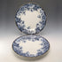 Pair of antique British Burlington pattern semi-porcelain lunch plates by Wedgwood & Co.