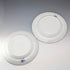 Pair of antique British Burlington pattern semi-porcelain lunch plates by Wedgwood & Co.