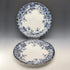 Pair of antique British Burlington pattern semi-porcelain dinner plates by Wedgwood & Co.
