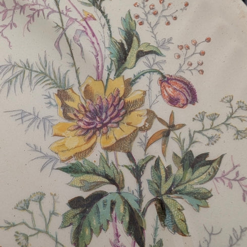 法式復古日式設計硬質陶瓷邊盤一對 ①