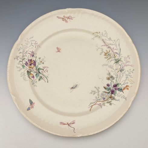 法式復古日式設計硬質陶瓷邊盤一對 ①