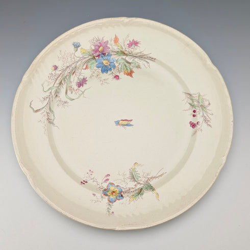 フレンチアンティーク ジャポニズムデザイン 硬質陶器製 サイドプレートペア②