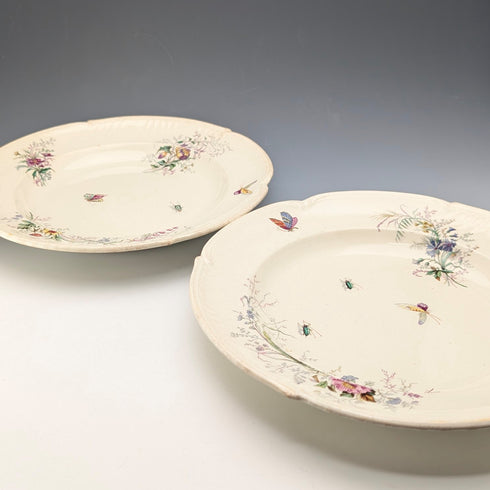 法式復古日式設計硬陶瓷湯盤一對 ②