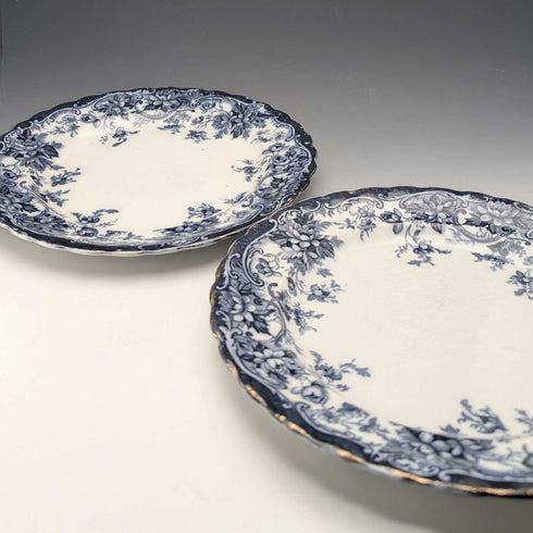 英国アンティーク バーリントンパターン 半磁器製 ディナープレートペア Wedgwood&Co.