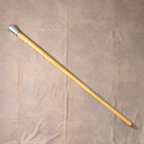 古董馬六甲純銀圓頭手柄手杖,長87厘米