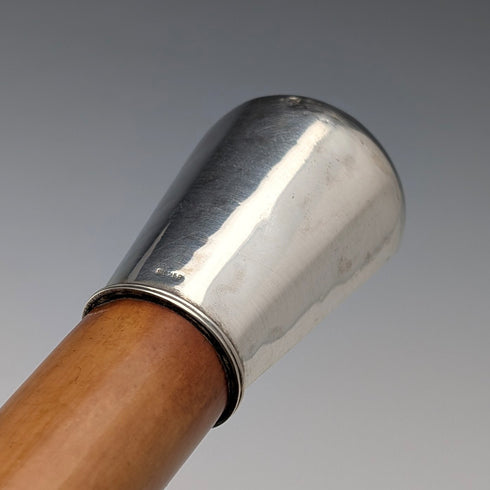 古董馬六甲純銀圓頭手柄手杖,長87厘米