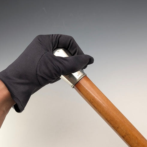 古董馬六甲純銀圓頭手柄手杖,長87厘米