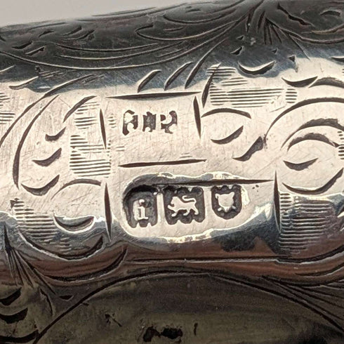 1904年英國古董黑軸牛角手柄純銀裝飾手杖,長90厘米