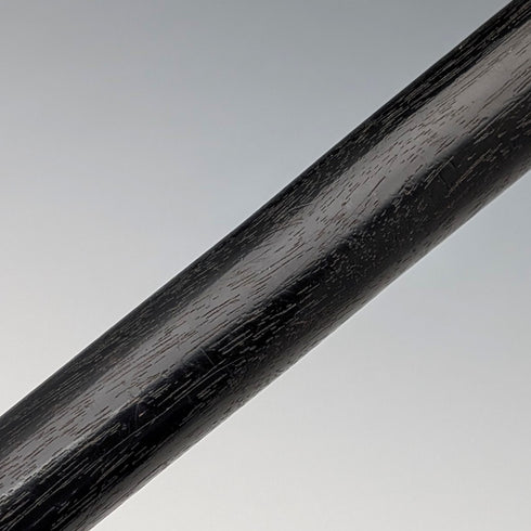 1904年 英国アンティーク ブラックシャフト ホーンクラッチハンドル 純銀装飾 ステッキ 杖 90cm