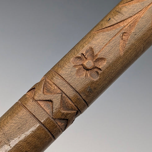 復古雕花棕色杖身鷹頭手柄手杖,90厘米