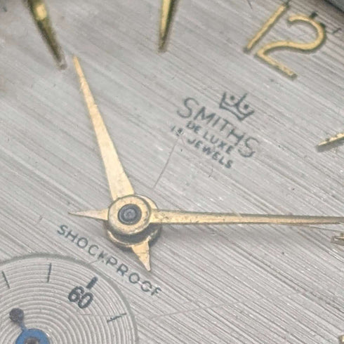 大約 1960 年代英國復古史密斯手錶 SMITH DeLux 15 顆寶石機械運作良好