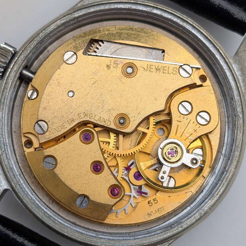 大約 1960 年代英國復古史密斯手錶 SMITH DeLux 15 顆寶石機械運作良好