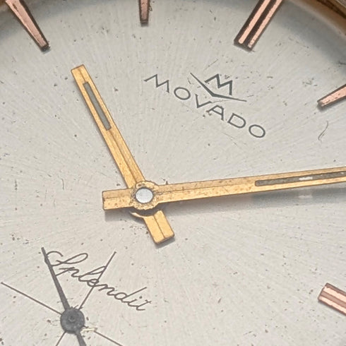 1950年代 スイス MOVADO 紳士用腕時計 15石機械式 金張りケース 動作良好