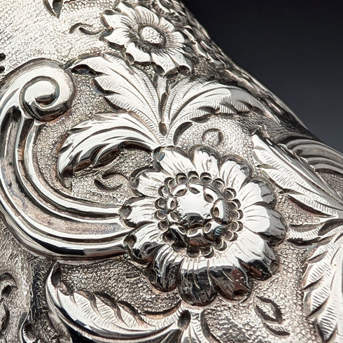 1736 Georgian Sterling Silver Large Mug with Relief, 356g, by Richard Bayley