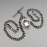 Antique British Sterling Silver Double Albert Chain, 43g, Sterling Silver Medal Fob