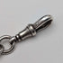 Antique British Fancy Link Sterling Silver Albert Chain, 46g, Dog Fob