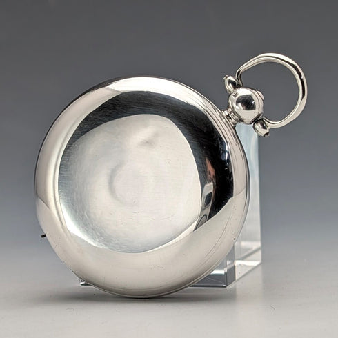 1839 British antique pocket watch with decorative dial and key winding mechanism, 52mm diameter, in good working order