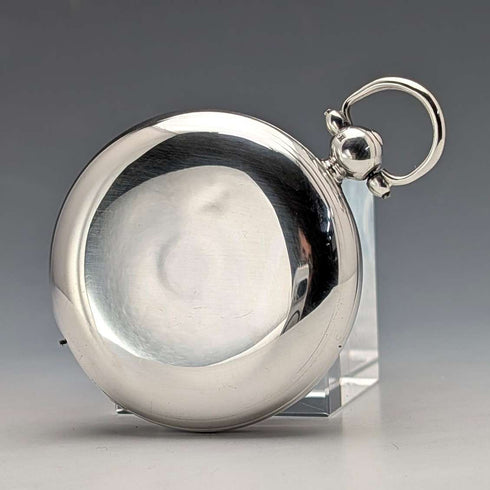 1839 British antique pocket watch with decorative dial and key winding mechanism, 52mm diameter, in good working order