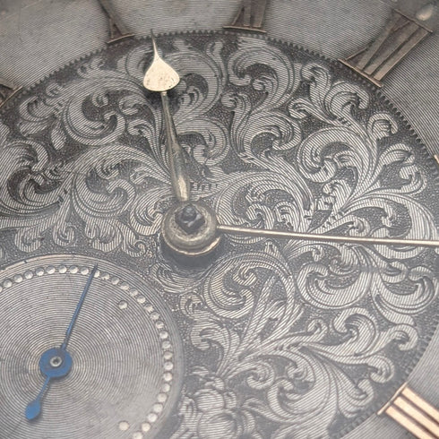 1839 British antique pocket watch with decorative dial and key winding mechanism, 52mm diameter, in good working order