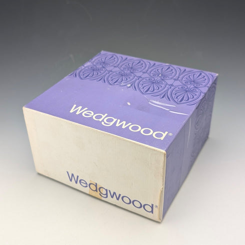 1976 British Wedgwood Black Jasper Trinket Box with Lid, Boxed