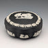 1976 British Wedgwood Black Jasper Trinket Box with Lid, Boxed