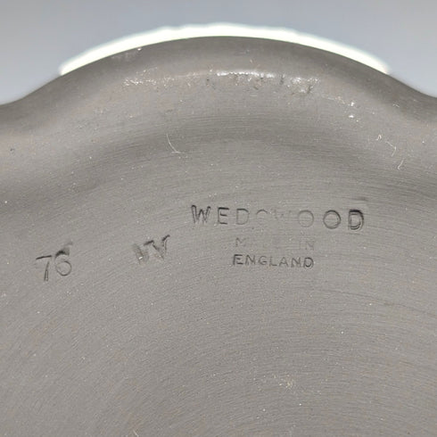 1976 British Wedgwood Black Jasper Trinket Box with Lid, Boxed