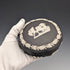 1976 British Wedgwood Black Jasper Trinket Box with Lid, Boxed