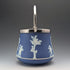 Antique British Wedgwood Biscuit Barrel Jasperware Royal Blue