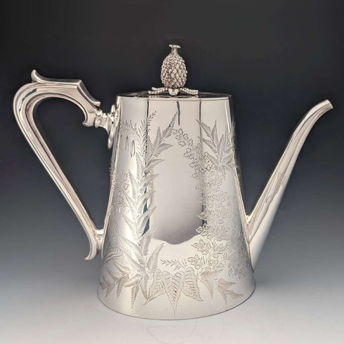 英國古董鍍銀咖啡壺,約1887年,Mappin & Webb出品