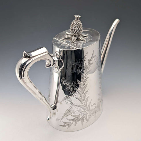 英國古董鍍銀咖啡壺,約1887年,Mappin & Webb出品